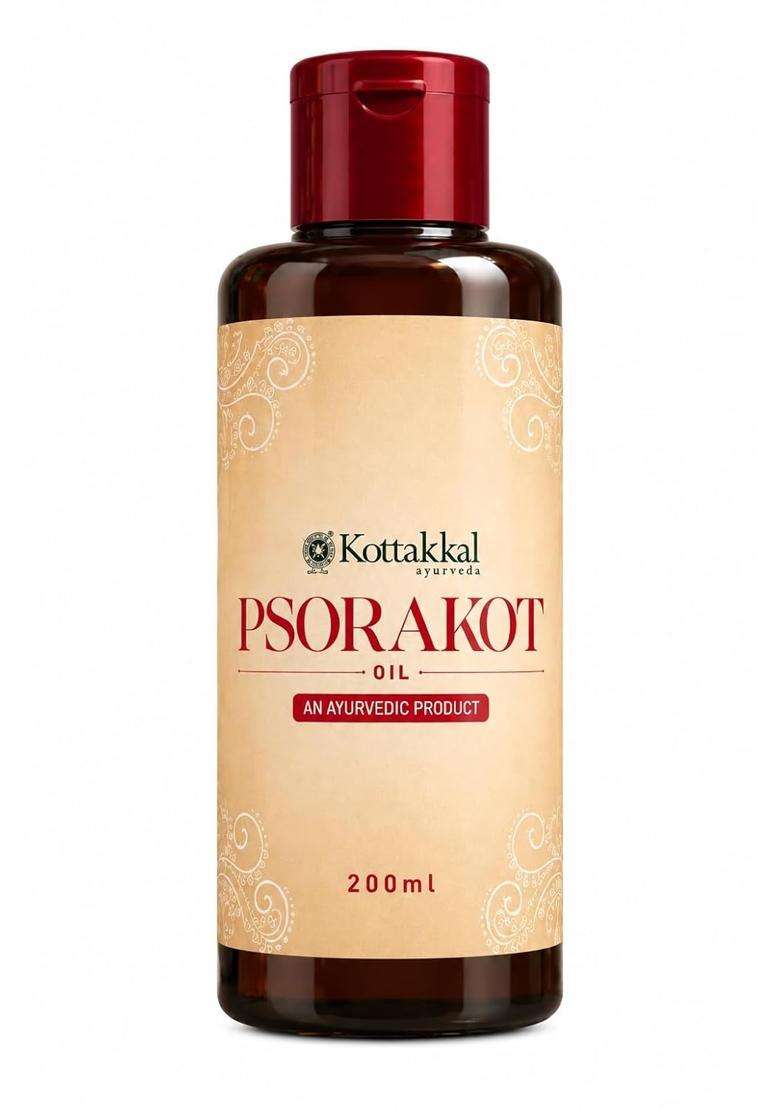 Kottakkal Ayurveda Psorakot Oil 200 ml | Authentic Traditional Formula | Good For Soothing skin discomfort and irritation - Indya