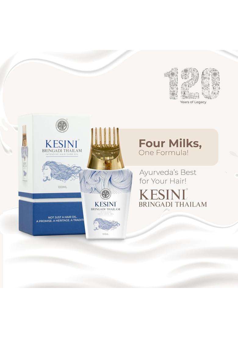 AVP Arya Vaidya Pharmacy Kesini Bringadi Thailam 100 ml | Authentic Traditional Formula | Ayurvedic Hair Oil for Hair Fall Control, Scalp Health - Indya