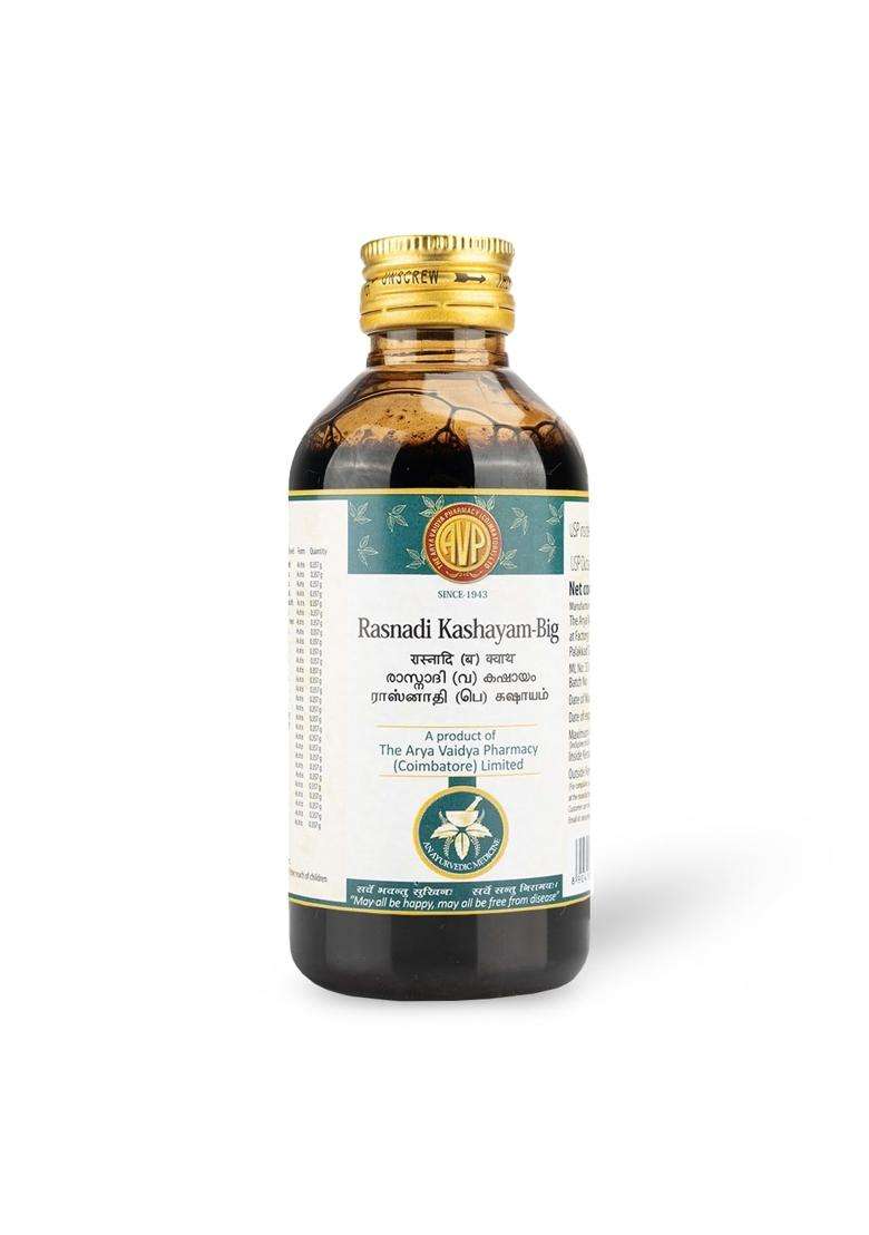AVP Arya Vaidya Pharmacy Rasnadi Kashayam (200 ml), Ayurvedic Herbal Decoction for Joint Pain, Helps in Arthritis Care, Helps Reduce Pain, Aids - Indya