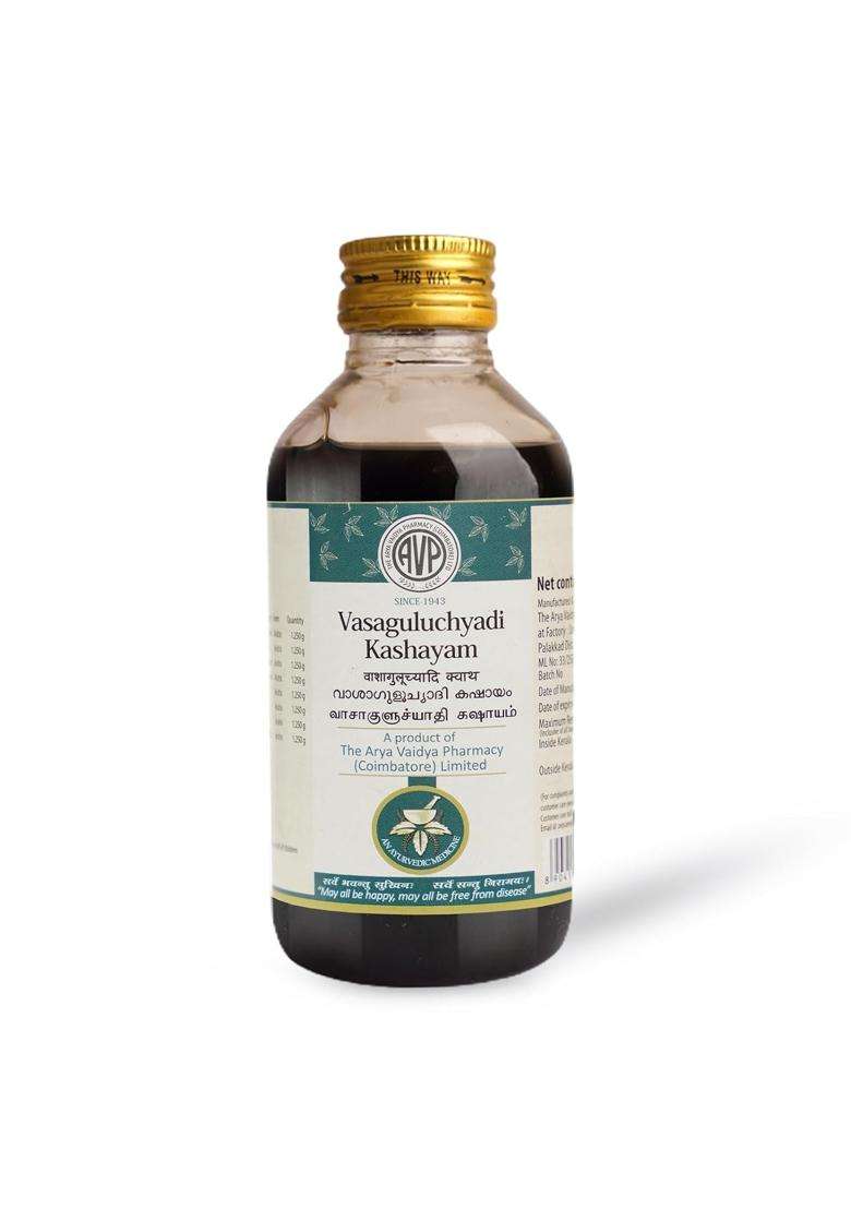 AVP Arya Vaidya Pharmacy Vasaguluchyadi Kashayam 200 ml | Authentic Traditional Formula | Hepatoprotective | Ayurvedic Aid For Anaemia - Indya