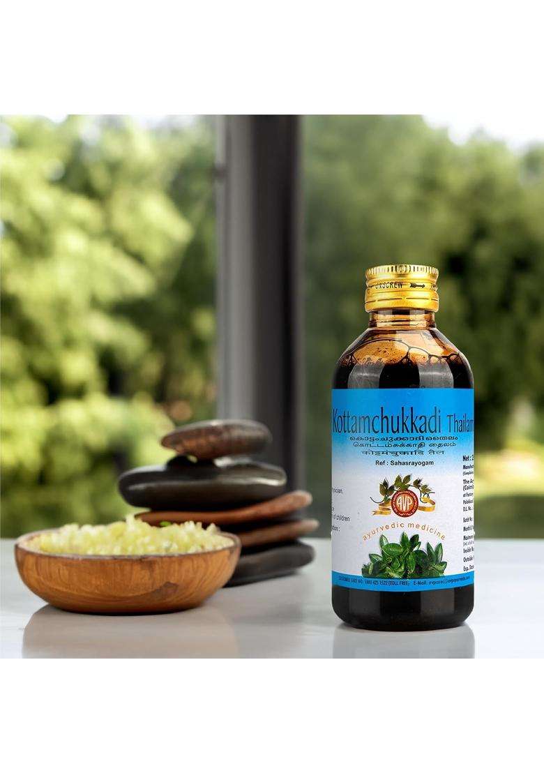 AVP Arya Vaidya Pharmacy Kottamchukkadi Thailam 200 ml, Ayurvedic Pain Relief Oil, Helps Relieve Joint Swelling, Helps With Pain Relief,Beneficial In - Indya
