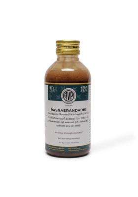 AVP Arya Vaidya Pharmacy Rasnaerandadhi Kashayam 200 ml, Ayurvedic Herbal Decoction for Joint Pain, Swelling & Arthritis Relief Improves Strength