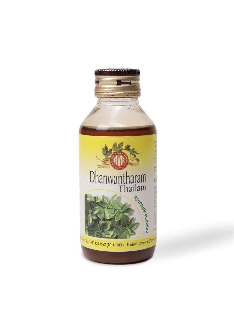 AVP Arya Vaidya Pharmacy Dhanwantharam Thailam Ayurvedic Body Oil 100 ml | Authentic Traditional Formula - Indya