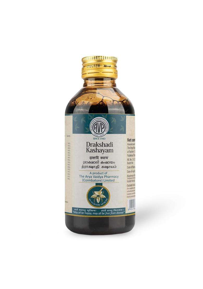 AVP Arya Vaidya Pharmacy Drakshadi Kashayam 200 ml | Authentic Ayurvedic Formula - Indya