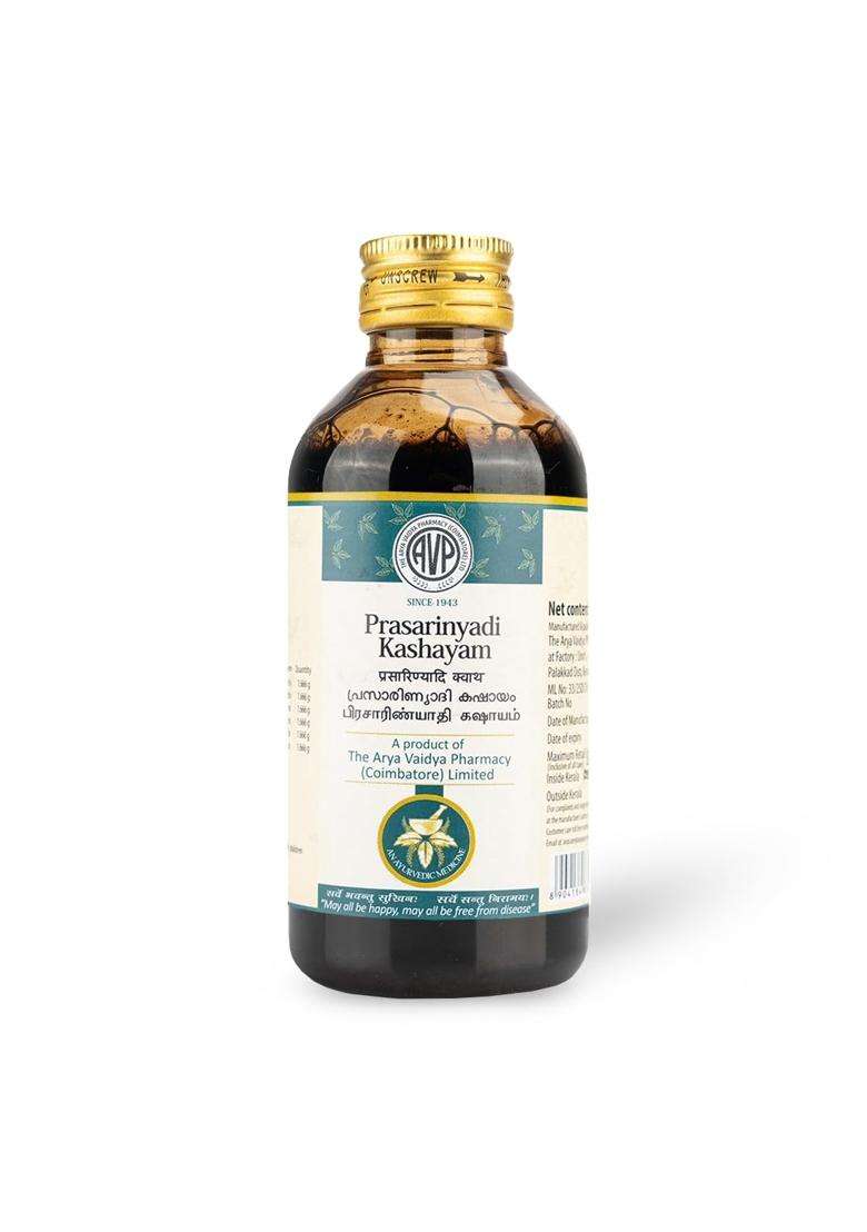 AVP Arya Vaidya Pharmacy Prasarinyadi Kashayam 200 ml | Authentic Ayurvedic Formula - Indya