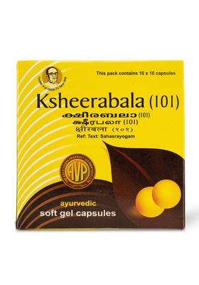 AVP Arya Vaidya Pharmacy Ksheerabala (101) 100 Capsule- Ayurvedic Formula For Arthritis Care, Aids relief in Neuromuscular Conditions and Pain Relief