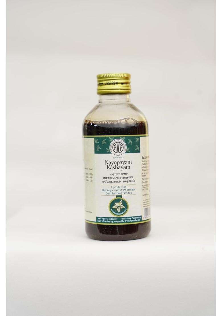 AVP Arya Vaidya Pharmacy Nayopayam Kashayam 200 ml | Authentic Ayurvedic Formula | Effective In Respiratory Diseases - Indya