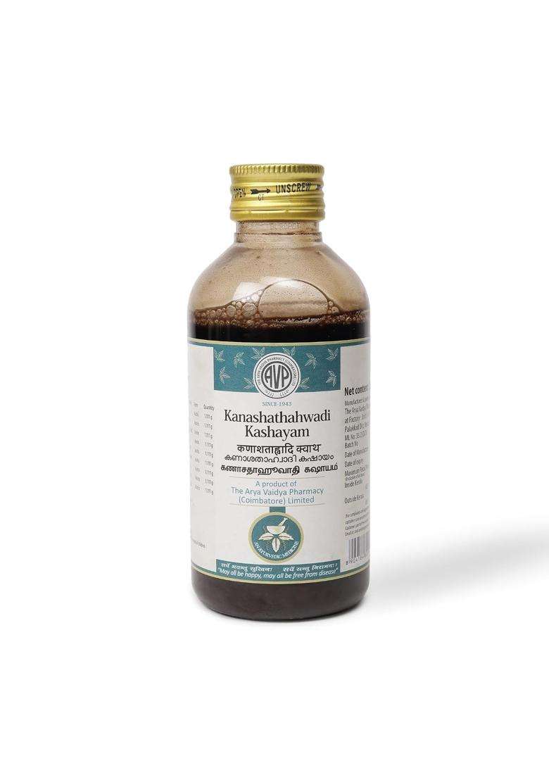 AVP Arya Vaidya Pharmacy Kanashathahwadi Kashayam Herbal Decoction 200 ml | Authentic Ayurvedic Formula - Indya