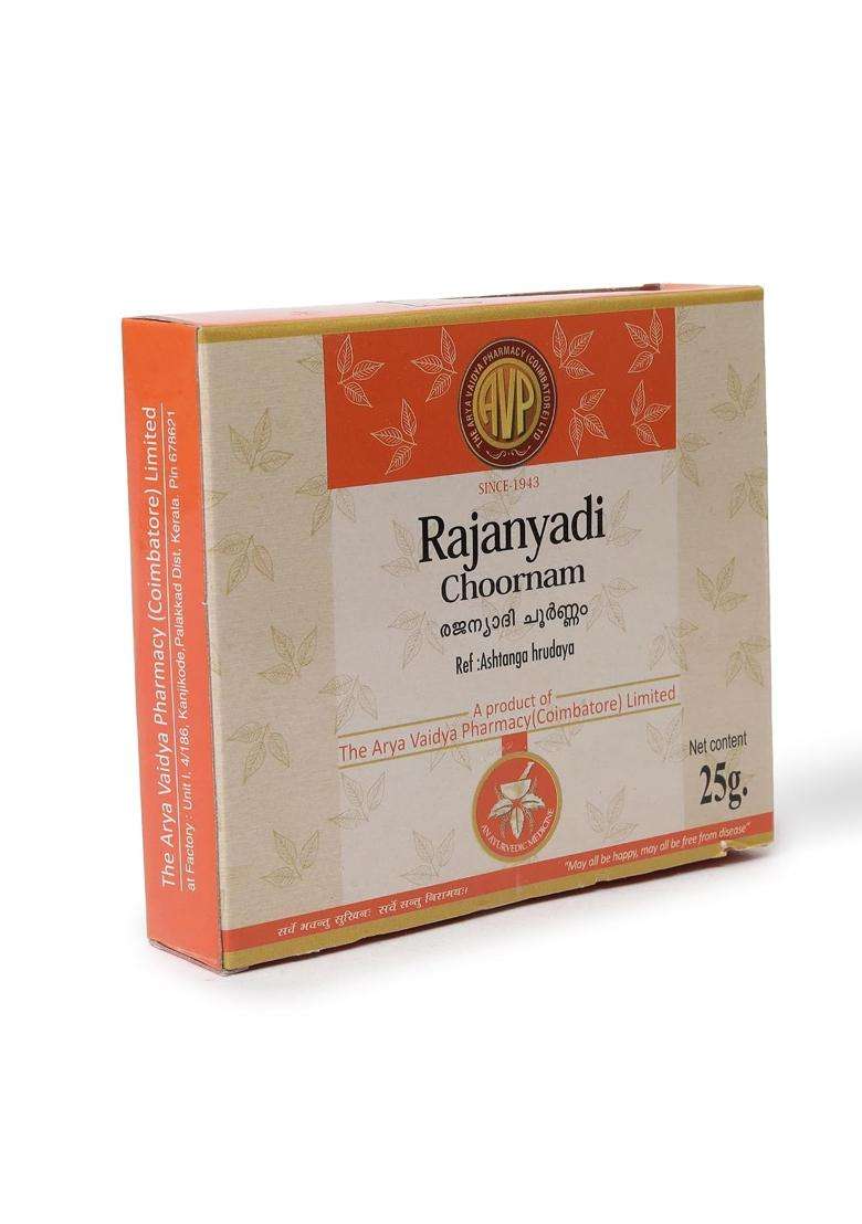AVP Arya Vaidya Pharmacy Rajanyadi Choornam Ayurvedic Herbal Powder 25g (25 grams Each) (Pack of 3) | Authentic Traditional Formula - Indya