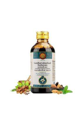 AVP Arya Vaidya Pharmacy Gandharvahastha Thailam 200 ml | Authentic Ayurvedic Formula | Boosts Digestive Health | Beneficial in Arthritis