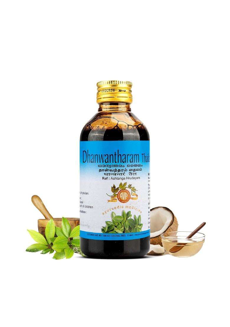 AVP Arya Vaidya Pharmacy Dhanwantharam Thailam for Augmenting Muscular Strength 450 ml | Authentic Ayurvedic Formula - Indya