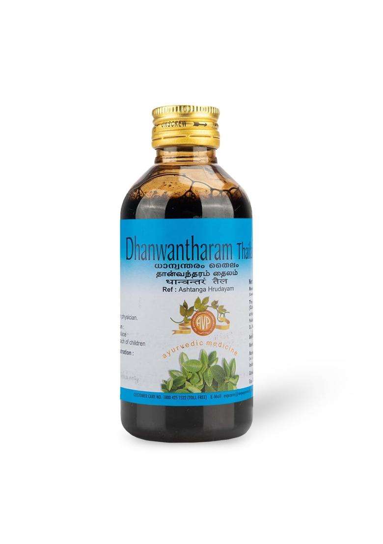 AVP Arya Vaidya Pharmacy Dhanwantharam Thailam for Augmenting Muscular Strength 450 ml | Authentic Ayurvedic Formula - Indya