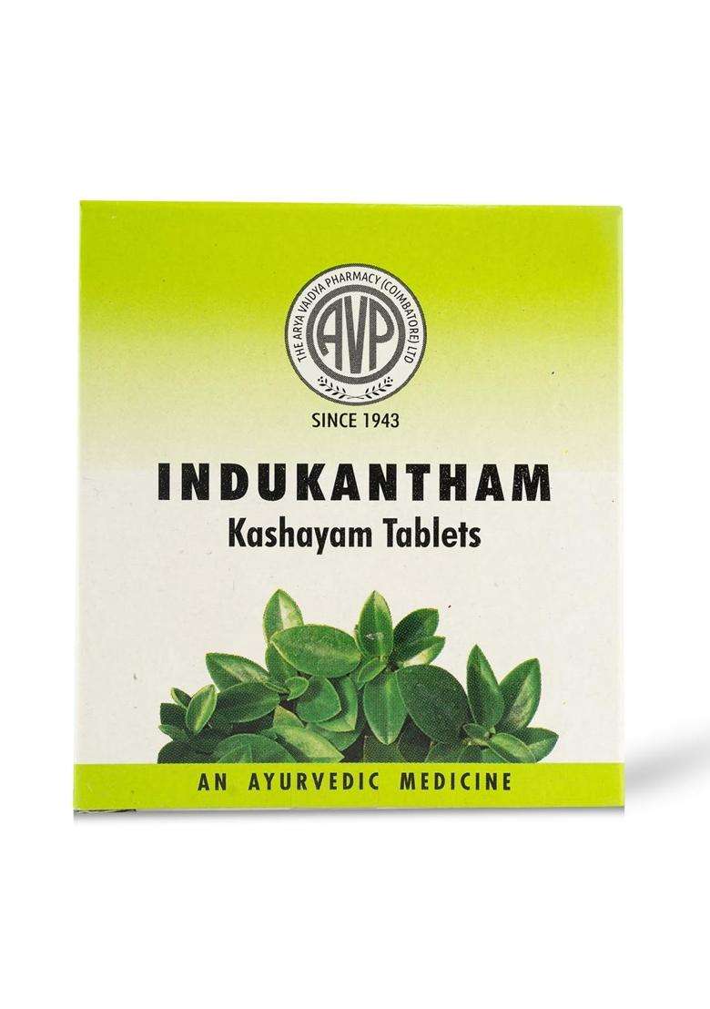 AVP Arya Vaidya Pharmacy Indukantham Kashayam Tablets (100 Nos), Ayurvedic Formula to Supports Natural Immunity, Beneficial In Fever, Gastritis And - Indya