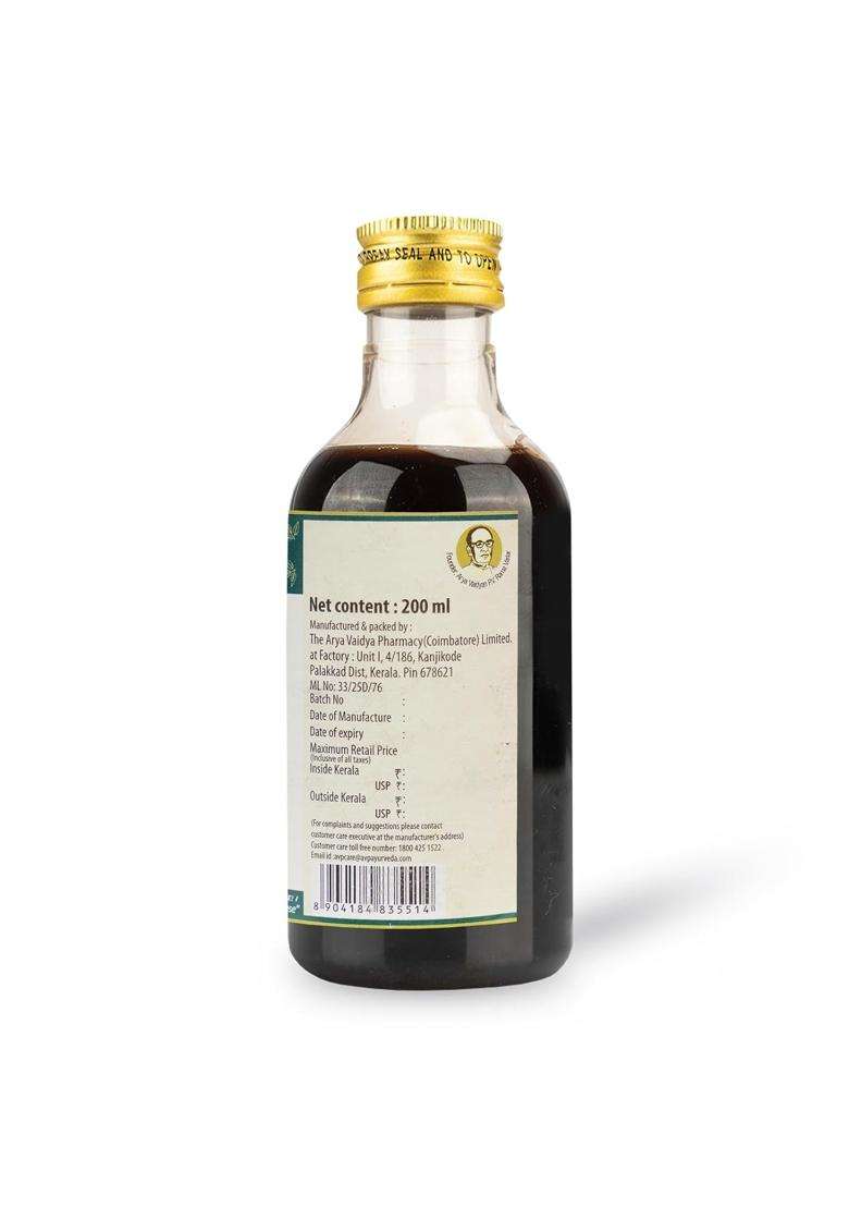 AVP Arya Vaidya Pharmacy Thikthakam Kashayam 200 ml | Authentic Ayurvedic Formula | Beneficial In Skin Ailments - Indya