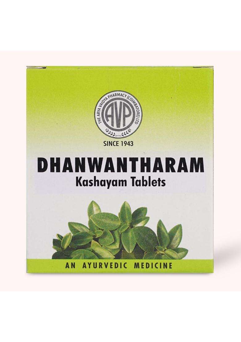 AVP Arya Vaidya Pharmacy Dhanwantharam Kashayam Tablet 100 Nos Aids Relief in Rhumatic and Neuromuscular Conditions, Helps Balance Vata dosha, Comes - Indya