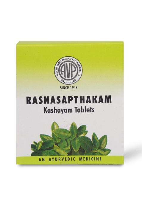 AVP Arya Vaidya Pharmacy Rasnasapthakam Kashayam 100 Tablets for Arthritis & Joint Pain | Authentic Ayurvedic Formula