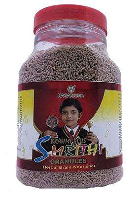 Nagarjuna Brahmi Plus Smrithi Granules Herbal Brain Nourisher, Red, Large, 1 Kg | Natural Herbal Care