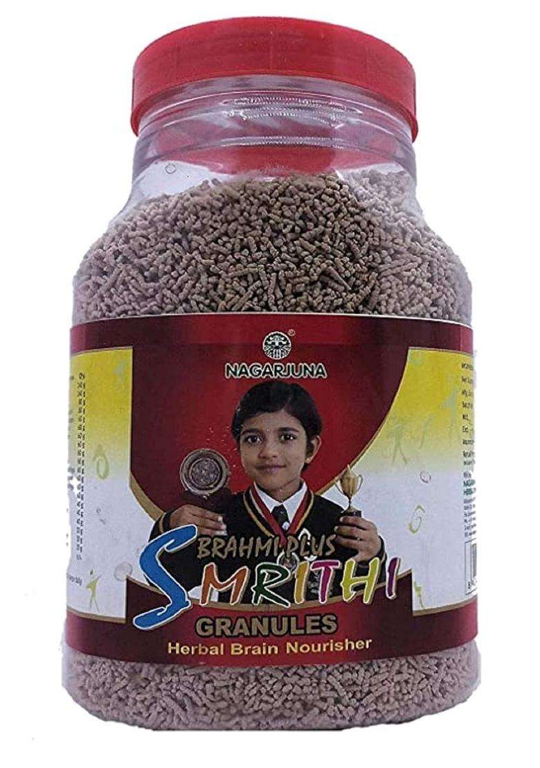 Nagarjuna Brahmi Plus Smrithi Granules Herbal Brain Nourisher, Red, Large, 1 Kg | Natural Herbal Care - Indya