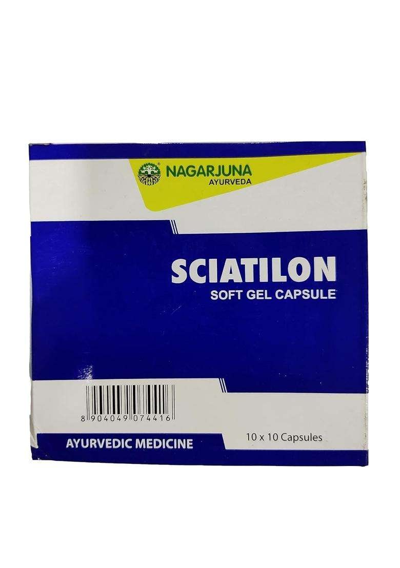 Nagarjuna Kerala Sciatilon Soft Gel Capsule 100 Tab | Authentic Ayurvedic Formula - Indya