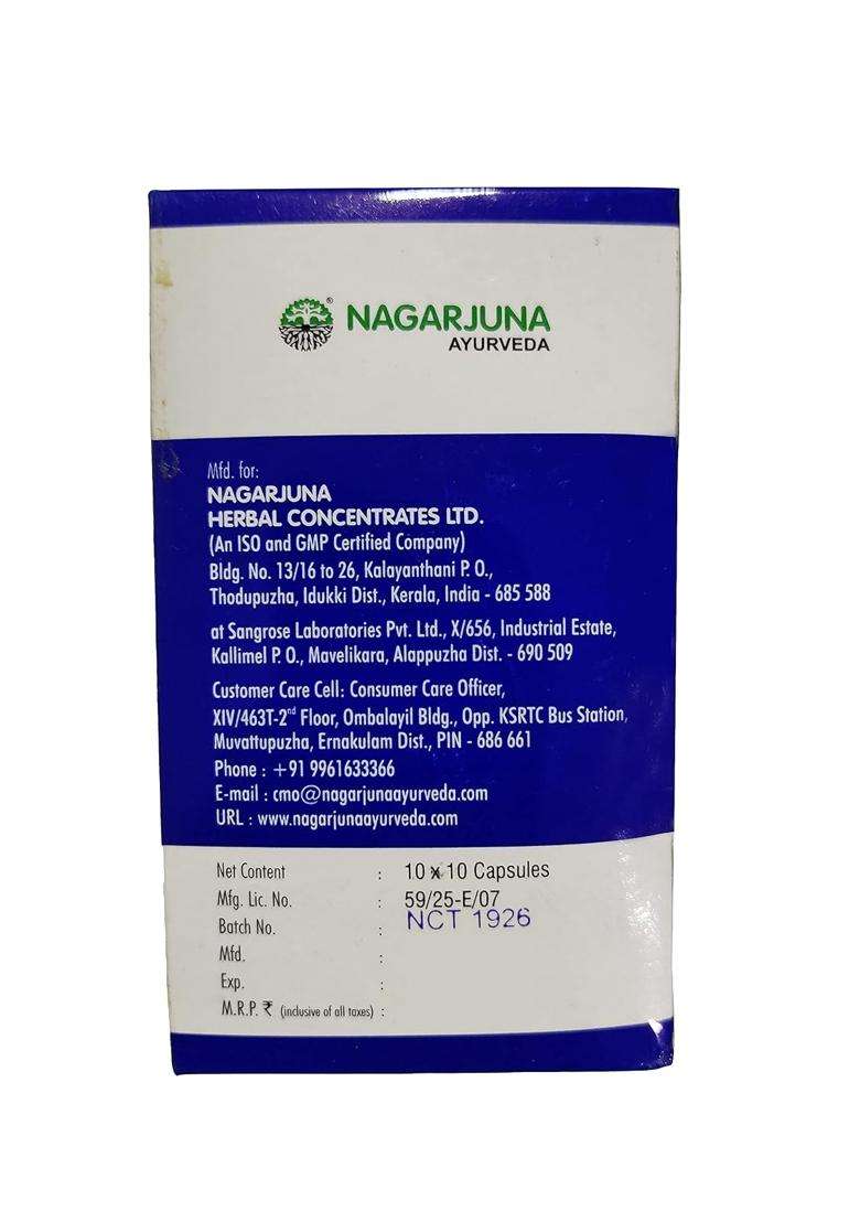 Nagarjuna Kerala Sciatilon Soft Gel Capsule 100 Tab | Authentic Ayurvedic Formula - Indya