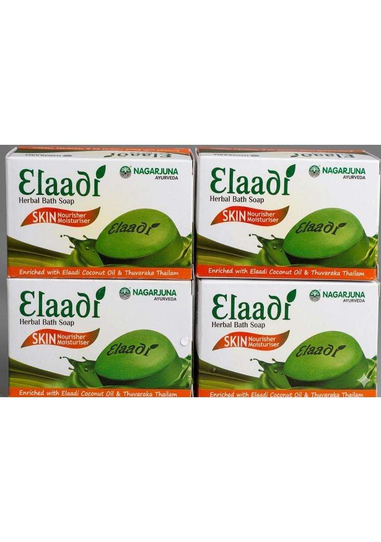 Nagarjuna Herbal Elaadi Bath Soap, Ayurvedic Cleansing Soap for Everyday Use, Suitable for Men and Women 75 g | Authentic Traditional Formula - Indya