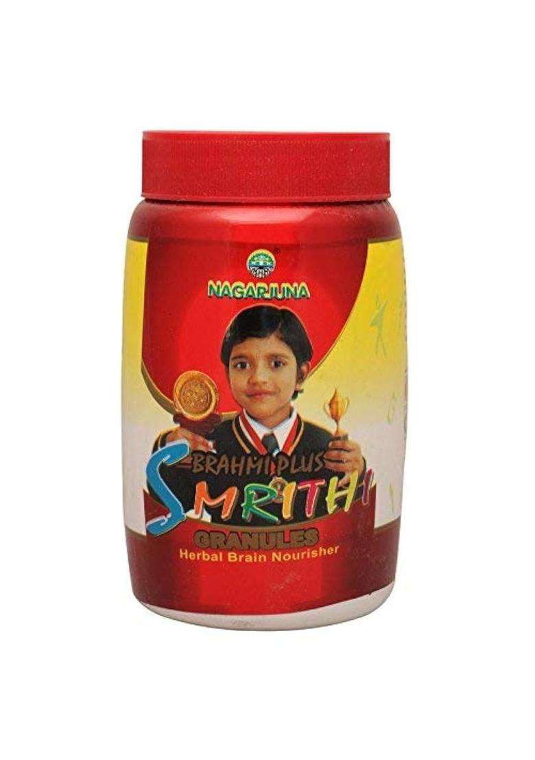 Nagarjuna Brahmi Plus Smrithi Granules Herbal Brain Nourisher, Red, 400 g, Medium | Natural Herbal Care - Indya