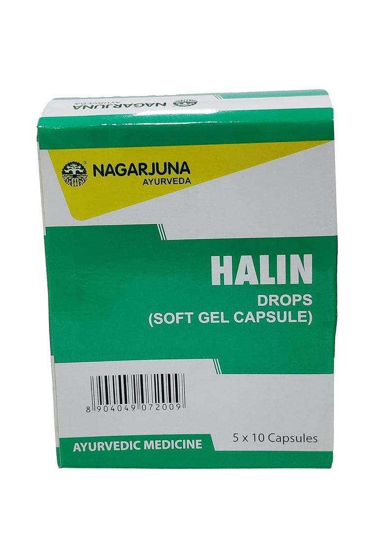 Nagarjuna Halin Drops (Soft Gel Capsule), 50 Count - Indya