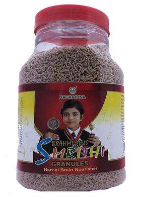 Nagarjuna Brahmi Plus Smrithi Granules Herbal Brain Nourisher (Red, Large, 1 kg) with Pachak Methi | Natural Herbal Care