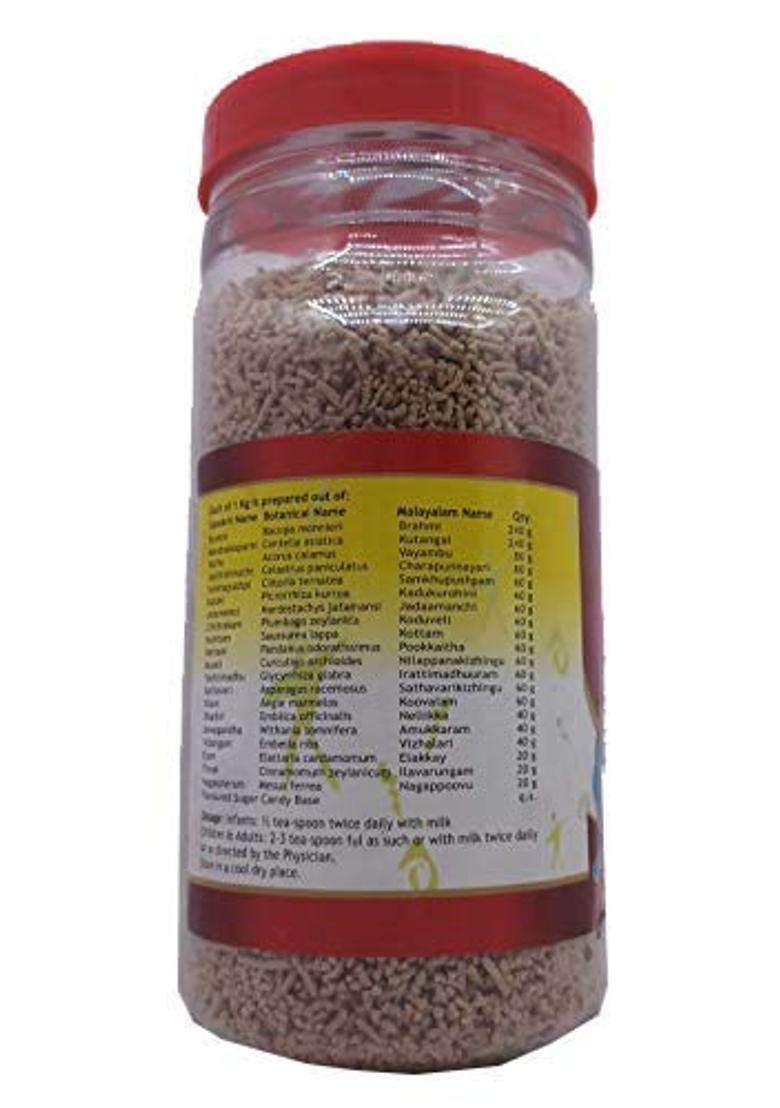 Nagarjuna Brahmi Plus Smrithi Granules Herbal Brain Nourisher (Red, Large, 1 kg) with Pachak Methi | Natural Herbal Care - Indya