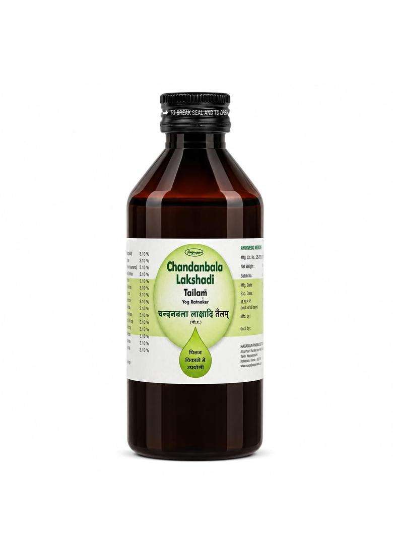 Nagarjuna Nagarjun Chandan Bala Lakshadi Tailam 200 ml | Authentic Ayurvedic Formula - Indya