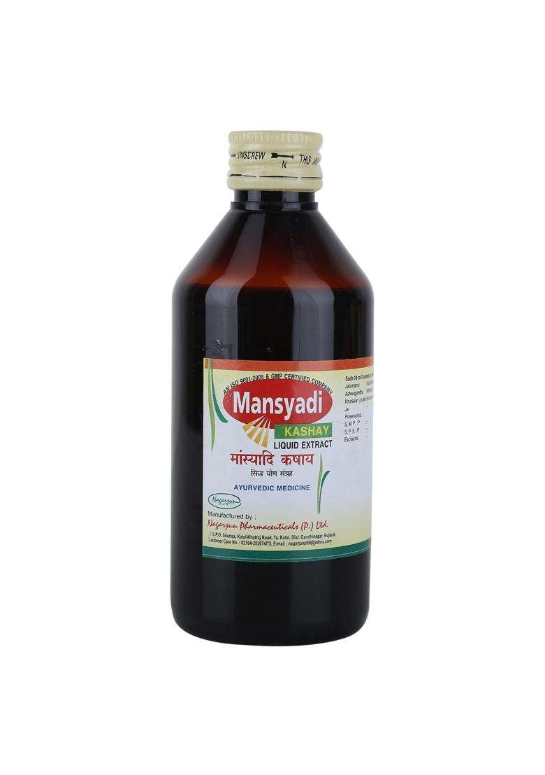 Nagarjuna Nagarjun mansyadi kashay 200 ml with Free Pachak Methi | Authentic Ayurvedic Formula - Indya