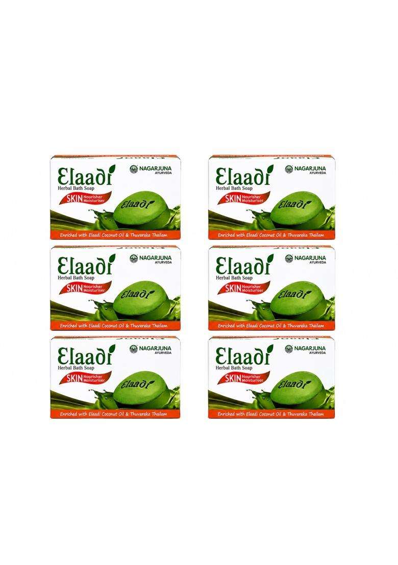 Nagarjuna Elaadi Body Soap, Herbal Ayurvedic Bath Bar for Refreshing Cleansing and Daily Skin Care Routine 75 g | Authentic Traditional Formula - Indya