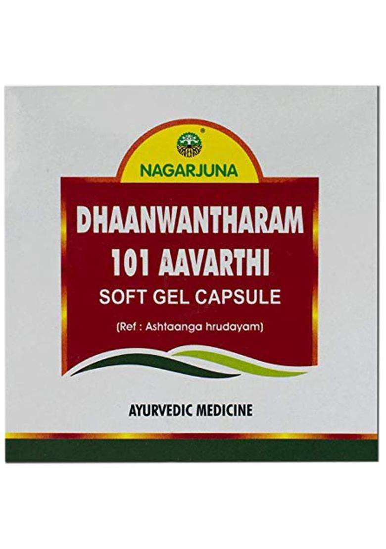 Nagarjuna Dhaanwantharam 101 Avarthi, Soft Gel Capsule, 100 count - Indya