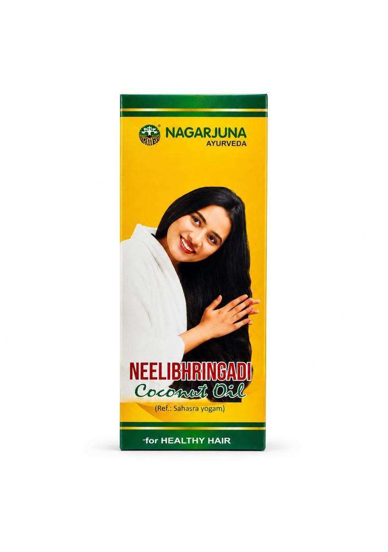Nagarjuna Neelibringadi Hair Oil 200 ml | Authentic Traditional Formula | Best Ayurvedic Hair Growth Oil for Hair Fall, Dandruff & Thick Hair (200 ml) - Indya