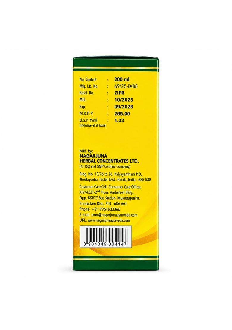 Nagarjuna Neelibringadi Hair Oil 200 ml | Authentic Traditional Formula | Best Ayurvedic Hair Growth Oil for Hair Fall, Dandruff & Thick Hair (200 ml) - Indya