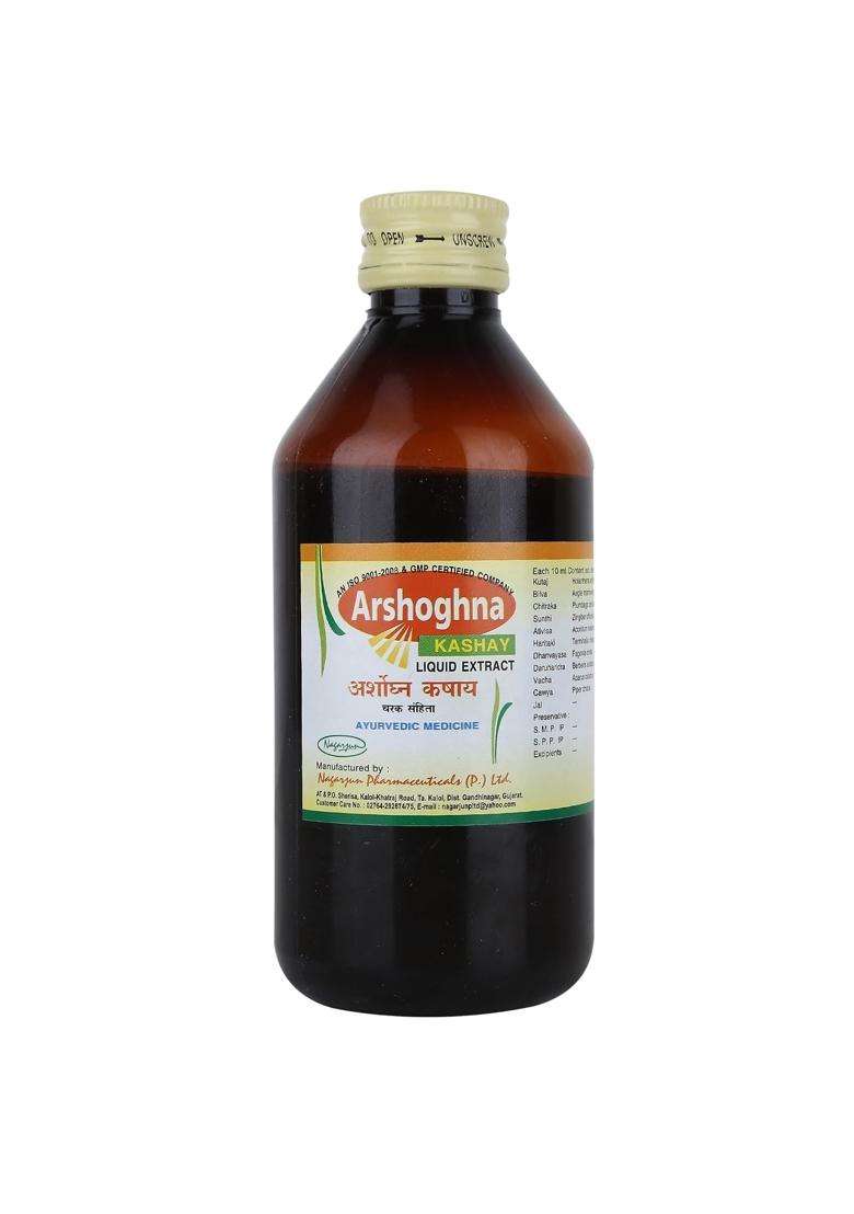 Nagarjuna Nagarjun arshogna kashay 200 ml with Free Pachak Methi | Authentic Ayurvedic Formula - Indya