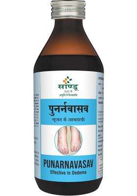 Sandu Pharmaceuticals Ltd Punarnavasav 200 ml | Authentic Traditional Formula | Ayurvedic Tonic for Liver, Kidney & Urinary Disorders (200 ml)