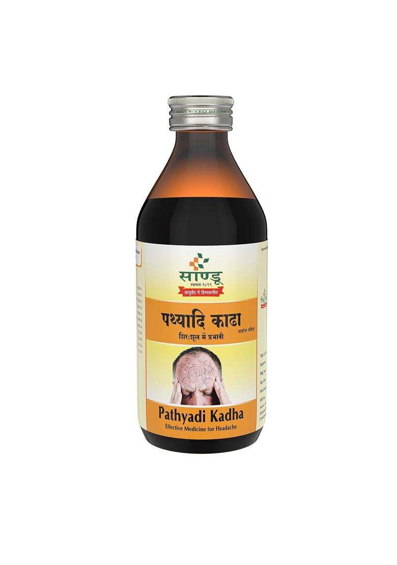 Sandu Pharmaceuticals Ltd Pathyadi Kadha 200 ml | For various Headaches and Migraine (200 ml) - Indya
