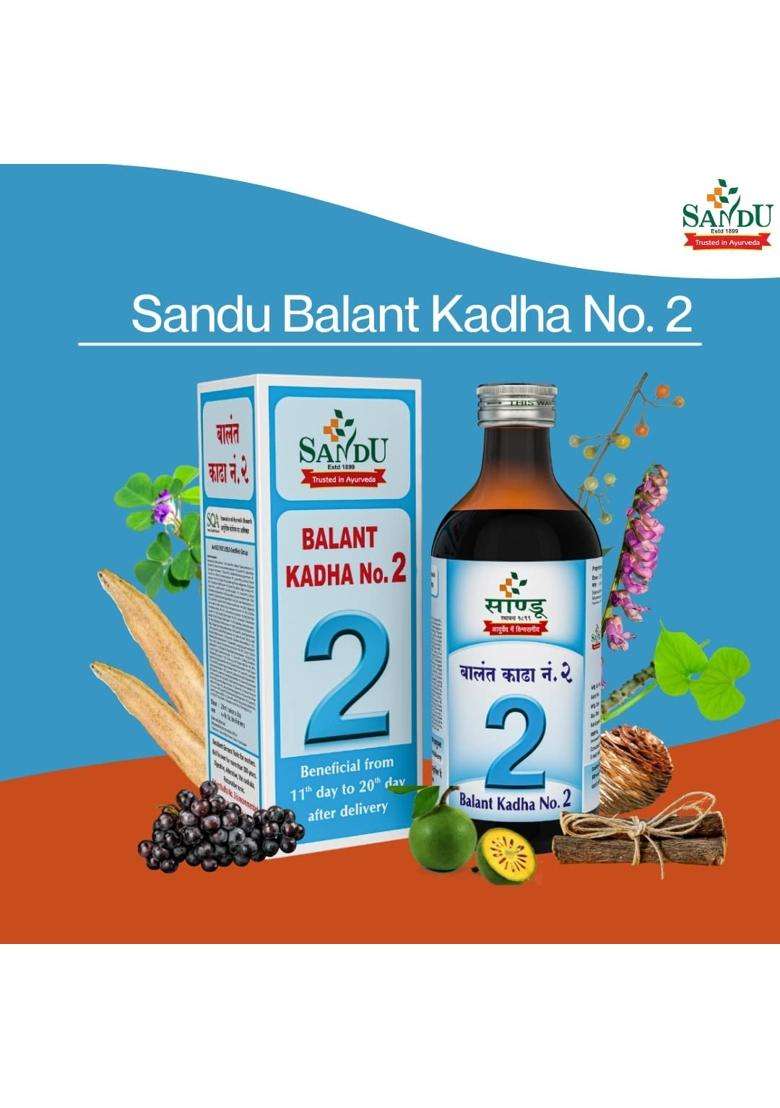 Sandu Pharmaceuticals Ltd Sandu Balant Kadha No. 2 200 ml,Drop. | Authentic Traditional Formula - Indya