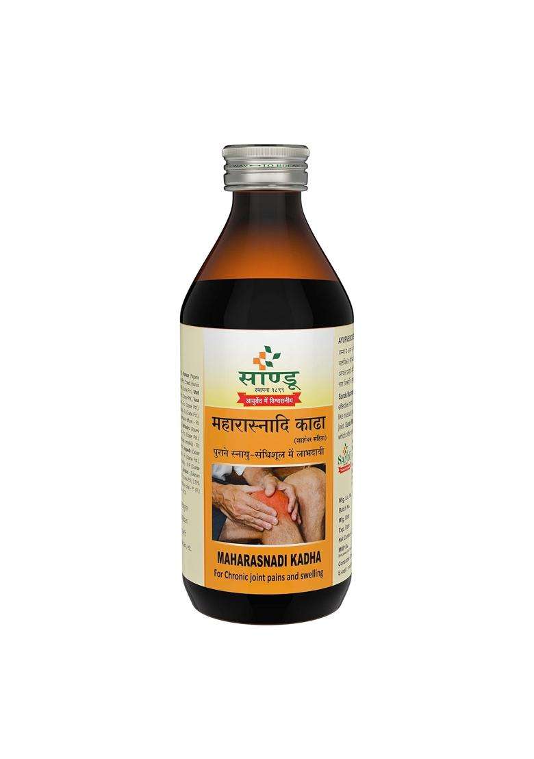 Sandu Pharmaceuticals Ltd Maharasnadi Kadha 200 ml | Authentic Traditional Formula | Ayurvedic Muscle Tonic (200 ml) - Indya