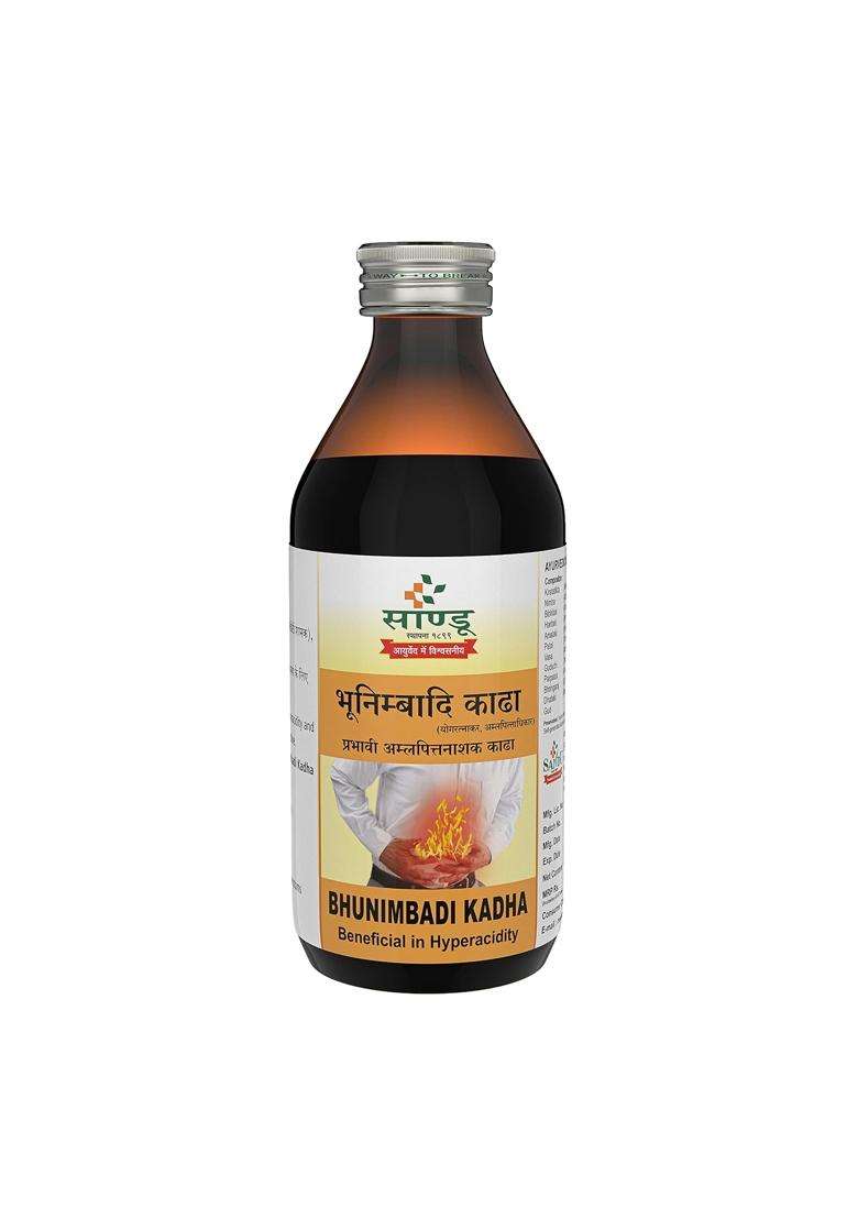 Sandu Bhunimbadi Kadha 200 ml | Authentic Traditional Formula | Basic Ayurvedic Remedy for Hyperacidity (200 ml) - Indya