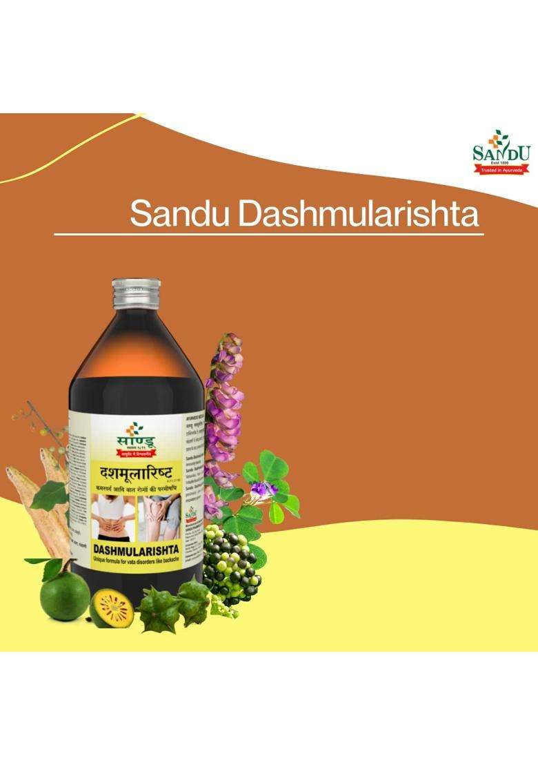Sandu Dashmularishta (450 ml) | Authentic Ayurvedic Formula - Indya