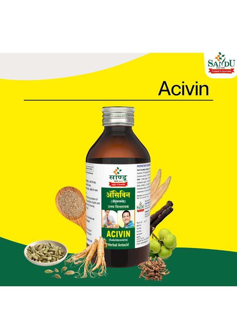 Sandu Ayurvedic Acivin (200 ml) | Authentic Traditional Formula | Syrup - Indya