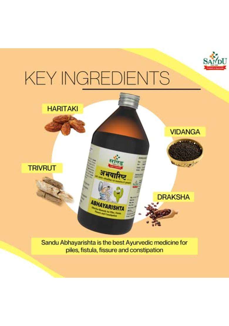 Sandu Abhayarishta (200 ml) | Authentic Ayurvedic Formula - Indya