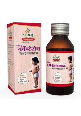 Sandu Berb-Enterone Suspension 50 ml | Authentic Traditional Formula | Ayurvedic Medicine for Loose Motion in Babies
