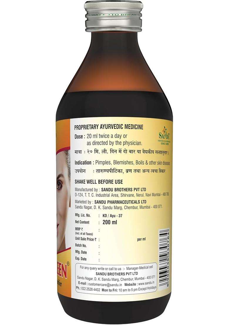 Sandu Hemocleen� 200 ml | Excellent Blood Purifier (200 ml) | Liquid, 1 Count - Indya
