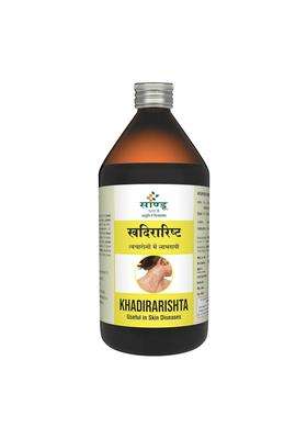 Sandu Khadirarishta 450 ml | Authentic Traditional Formula | Ayurvedic Medicine for Skin Disorders | Blood Purifier