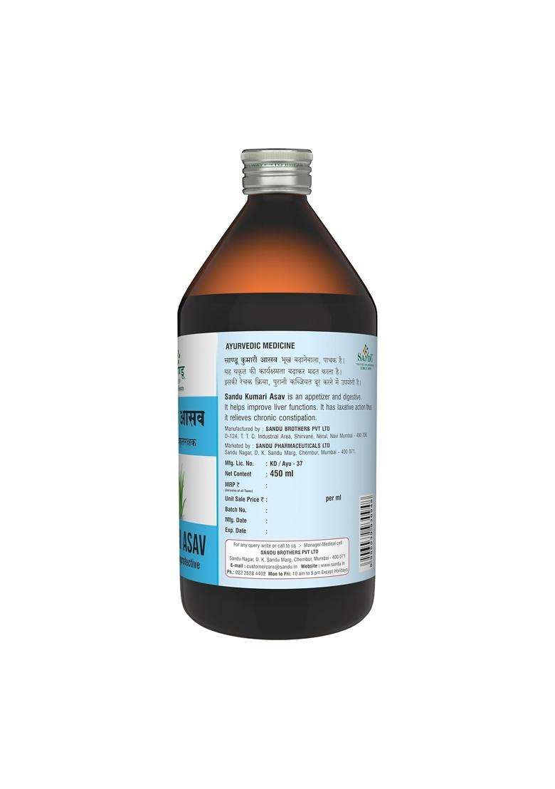 Sandu Kumari Asav No.1 (450 ml) | Authentic Ayurvedic Formula - Indya