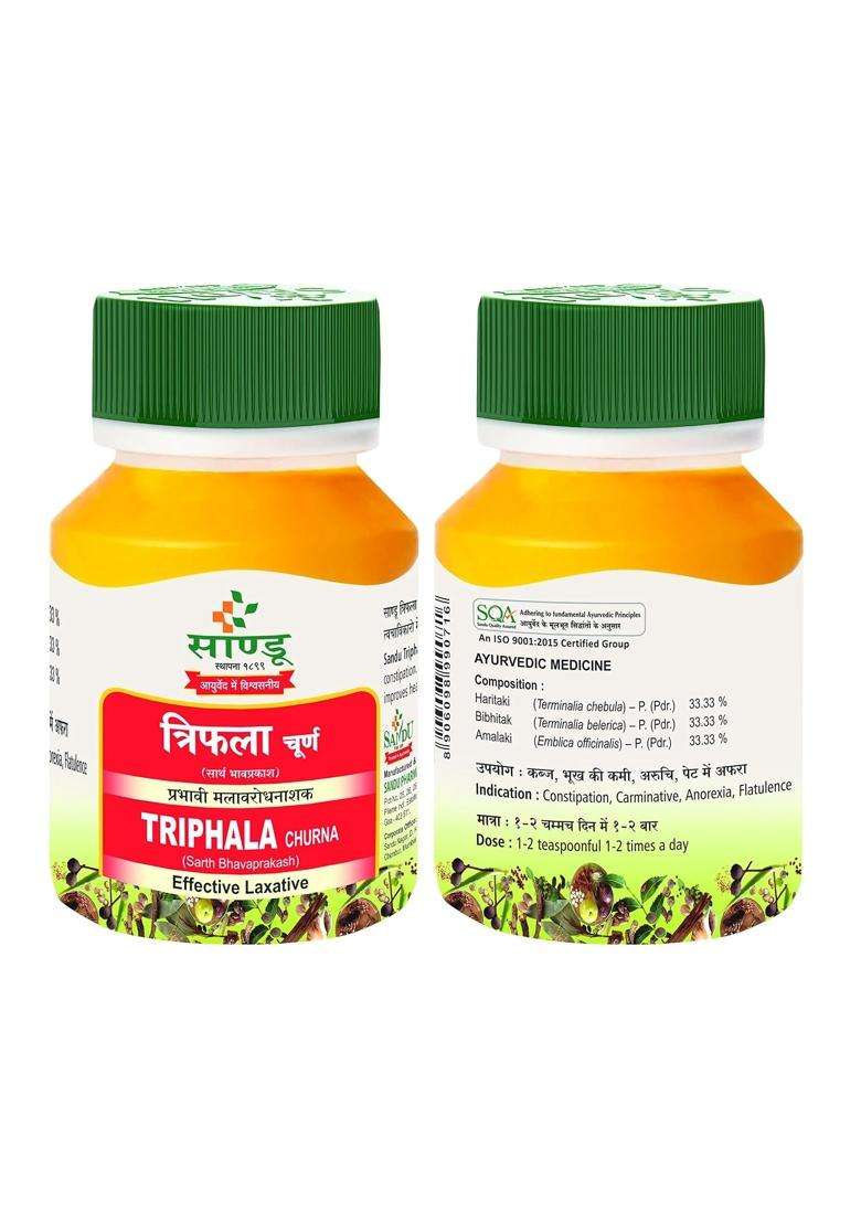Sandu Triphala Churna 100 g (Pack of 2) | Authentic Ayurvedic Formula - Indya