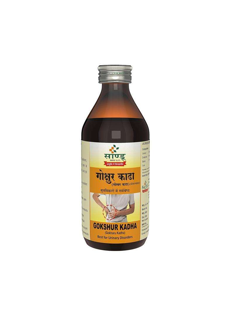 Sandu Gokshur Kadha (Sandu Gokharu Kadha) 200 ml | Authentic Traditional Formula | Ayurvedic Medicine for Urinary Problems (200 ml) - Indya